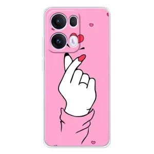Чохол з принтом для OPPO Reno13 Pro (AlphaPrint - Знак сердечка)