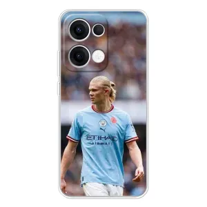 Чехлы с футболистом Ерлинг Холанд для OPPO Reno13 (AlphaPrint) (Эрлинг Холанд)