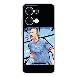 Чехлы с футболистом Ерлинг Холанд для OPPO Reno13 (AlphaPrint) (гол Эрлинг Холланд)