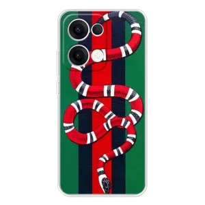 Чохли  GUCCI для Оппо Рено 13 (AlphaPrint) (Gucci змія)