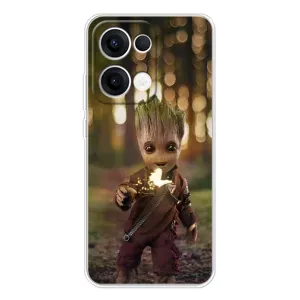 Чехол МАРВЕЛ для Оппо Рено 13 (AlphaPrint) (I am Groot)