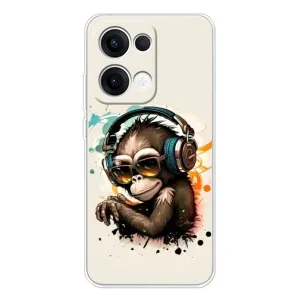 Чохол з Мавпами OPPO Reno13 - (AlphaPrint) (Макака в навушниках)