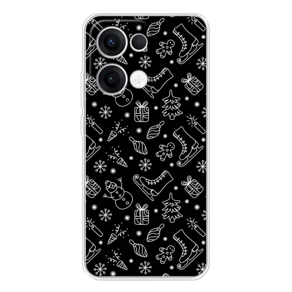 Чехол с принтом «Новогодний фон» для OPPO Reno13