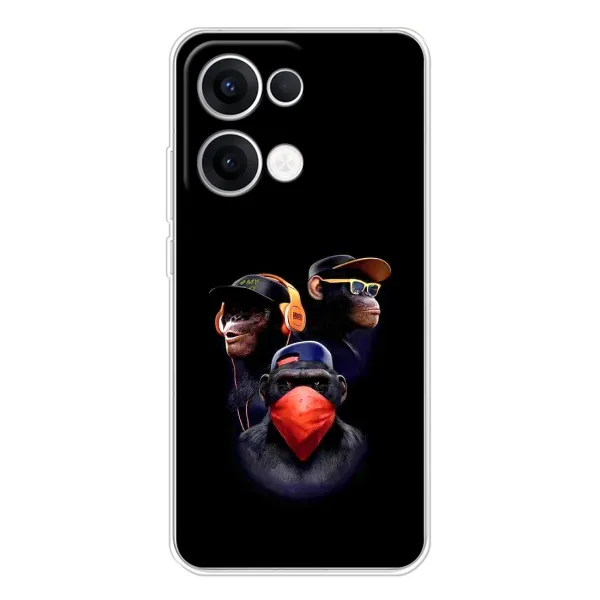 Чехол с принтом «Три обезьяны» для OPPO Reno13