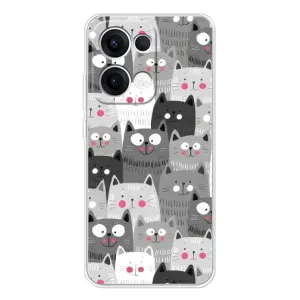 Чехлы с Котиками для OPPO Reno13 (VPrint) (Рисованные котики)