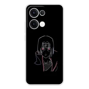 Чехлы на тему: Итачи Учиха для OPPO Reno13 (AlphaPrint) (силуэт Итачи)