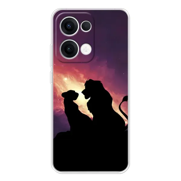 Чохол з принтом «Силует Сімба і Налу» для OPPO Reno13