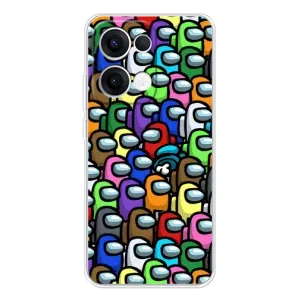 Чохли Амонг Ас для OPPO Reno13 (AlphaPrint) (Убитий)