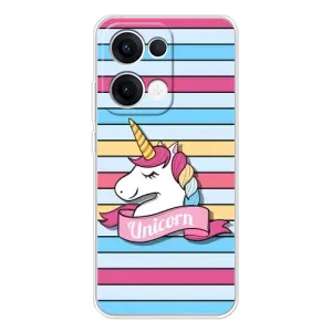 Чехол для Оппо Рено 13 - (Единорожки - Новинки) (AlphaPrint) (Unicorn)