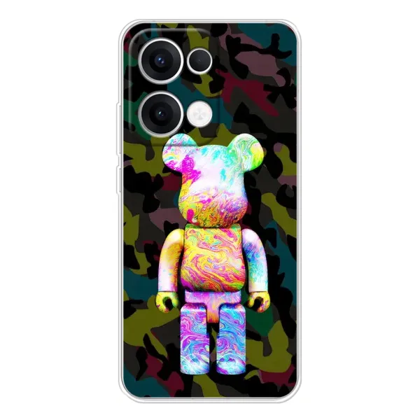 Чехол с принтом «Яркий Bearbrick» для OPPO Reno13
