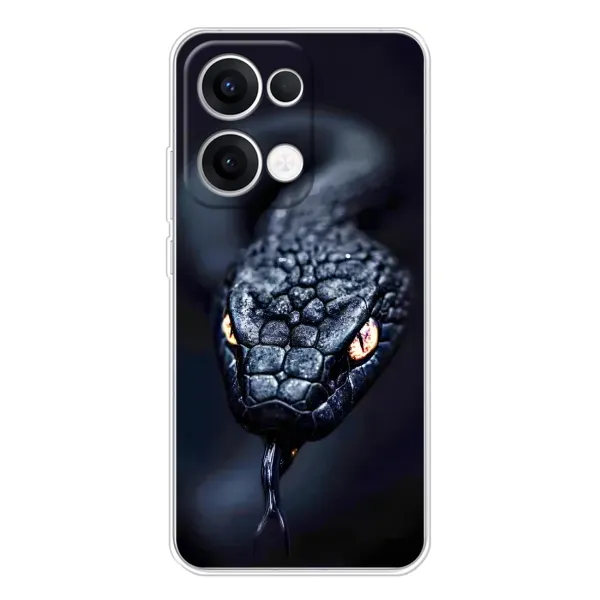 Чохол з принтом «Чорна змія» для OPPO Reno13 Чохол з принтом «Чорна змія» для OPPO Reno13