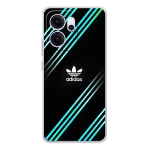 Чехлы Адидас для OPPO Reno14 F (AlphaPrint) (Адидас с полосами)