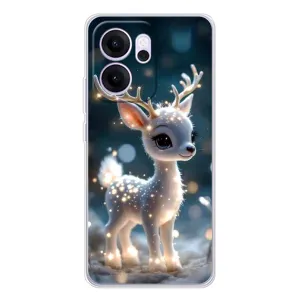 Яркий чехол для OPPO Reno14 F с Зимними Оленятами