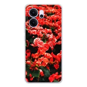 Чехлы с Цветами для OPPO Reno14 F (VPrint) (Цветы красные)
