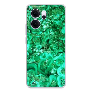 Мраморный чехол на OPPO Reno14 F (VPrint) (Салатный Мрамор)