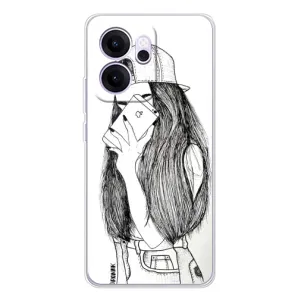 Чехол с печатью для OPPO Reno 14 FS - (Мода) (AlphaPrint) (Фото девочки)