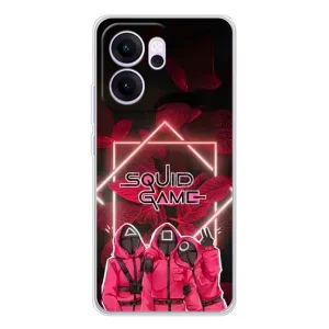 Чехол Гра в кальмара для OPPO Reno 14 FS (Охранники Игра кальмара)