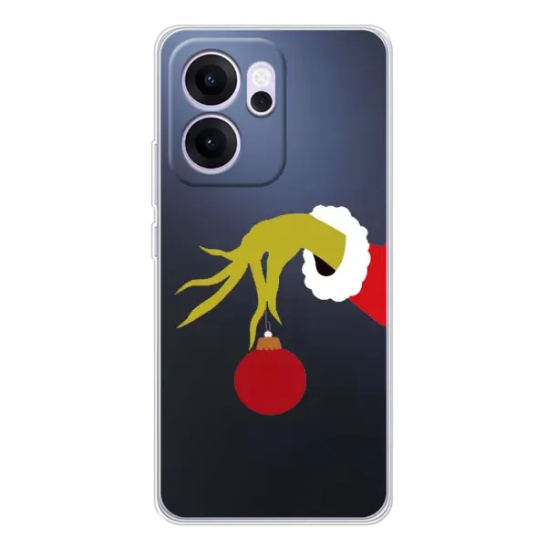 Чохол з принтом «Грінч з іграшкою» для OPPO Reno14 FS