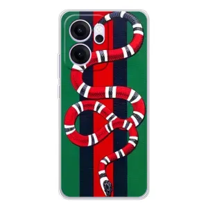 Чехлы ГУЧЧИ для ОППО Рено14 ФС (AlphaPrint) (Gucci змия)