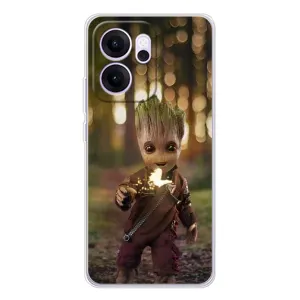 Чехол МАРВЕЛ для ОППО Рено14 ФС (AlphaPrint) (I am Groot)