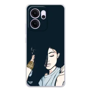 Чехол с печатью для OPPO Reno 14 FS - (Мода) (AlphaPrint) (Красивая девочка)