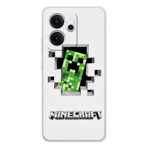 Чехол Майнкрафт на OPPO Reno 14 FS (AlphaPrint) Minecraft (крипер Майнкрафт)