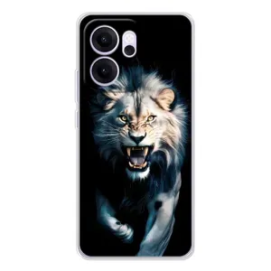 Чехол с картинкой «Хищники» для OPPO Reno14 FS (Лев в темноте)