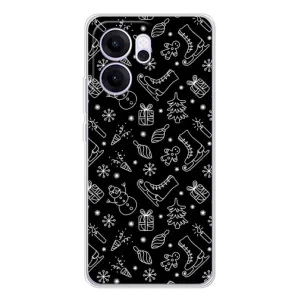 Новогодние, Праздничные Чехлы для OPPO Reno 14 FS - 2024 год (Новогодний фон)