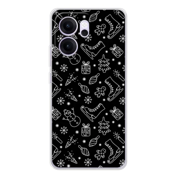 Чохол з принтом «Новорічний фон» для OPPO Reno14 FS