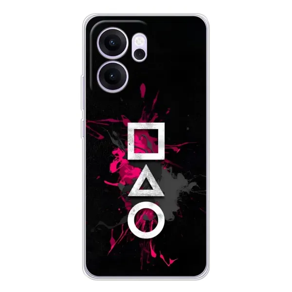 Чехол с принтом «Символы Игра кальмара» для OPPO Reno14 FS