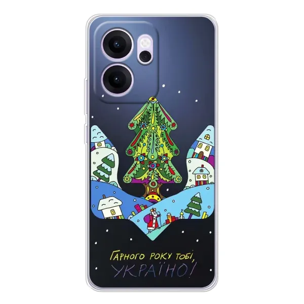 Чохол з принтом «Різдвяний герб» для OPPO Reno14 FS
