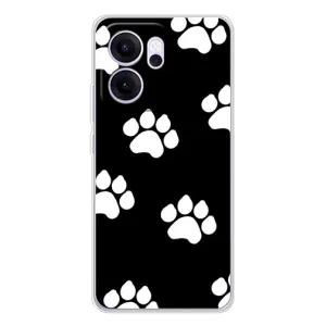 Чехлы с собаками для OPPO Reno 14 FS (VPrint) (Следы собаки)