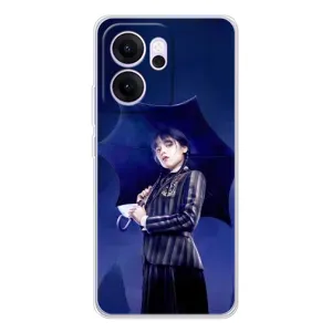 Чехлы Венсдей на OPPO Reno 14 FS Уэнсдей (AlphaPrint) (Уэнздей с зонтом)