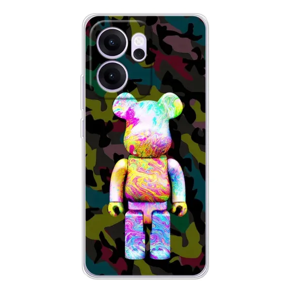 Чохол з принтом «Яскравий Bearbrick» для OPPO Reno14 FS
