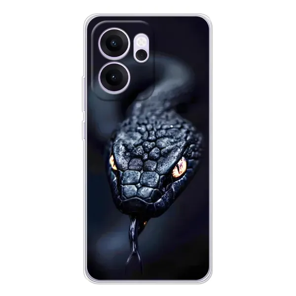 Чохол з принтом «Чорна змія» для OPPO Reno14 FS Чохол з принтом «Чорна змія» для OPPO Reno14 FS