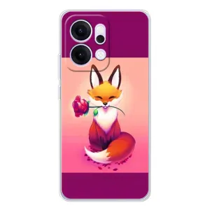 Чохли з картинкою Лисичка для OPPO Reno14 Pro (VPrint) (Лиса з трояндою)