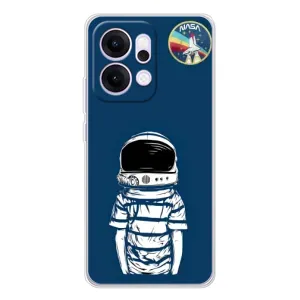 Чохол NASA для OPPO Reno14 Pro (AlphaPrint) (Хлопчик в шоломі)