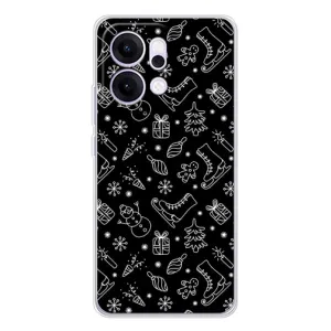 Новорічні, Святкові Чохли для OPPO Reno14 Pro - 2024 год (Новорічний фон)