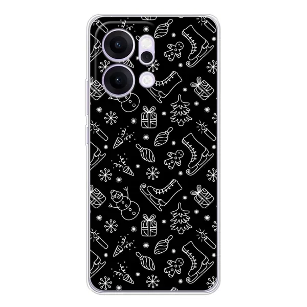 Чехол с принтом «Новогодний фон» для OPPO Reno14 Pro