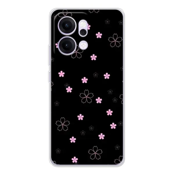 Чохол з принтом «Рожеві квіти на чорному» для OPPO Reno14 Pro Чохол з принтом «Рожеві квіти на чорному» для OPPO Reno14 Pro