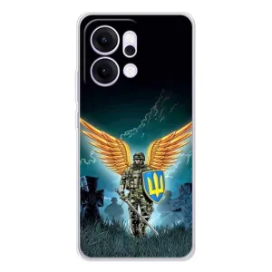 Чехлы с картинкой ЗСУ для OPPO Reno14 Pro (AlphaPrint) (Солдат ЗСУ)