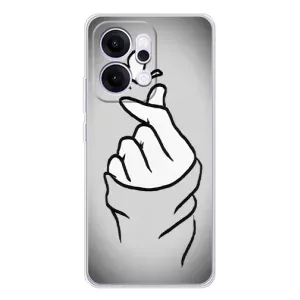 Чохол з принтом для OPPO Reno14 Pro (AlphaPrint - Знак сердечка) (Значок Love)