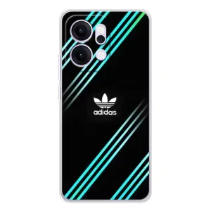 Чехлы Адидас для OPPO Reno14 (AlphaPrint) (Адидас с полосами)