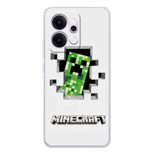 Чохол Майнкрафт на OPPO Reno14 (AlphaPrint) Minecraft (кріпер Майнкрафт)