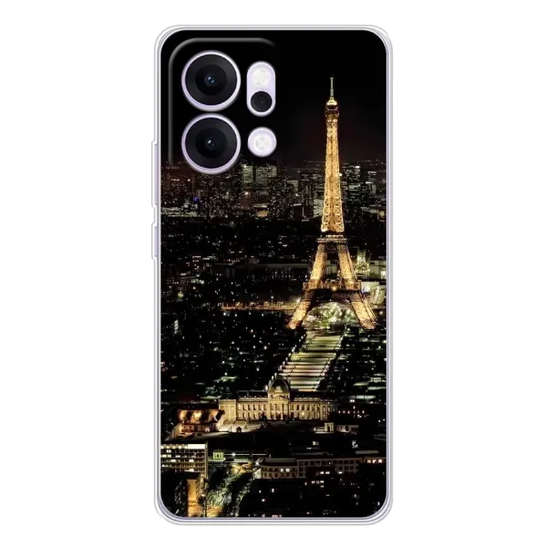 Чохол з принтом «Нічний Париж» для OPPO Reno14