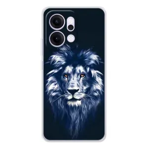 Чехол со Львом для OPPO Reno14 (VPrint) (Синий Лев)