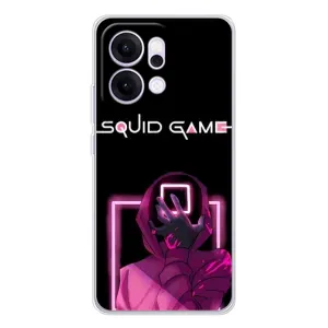 Чохол Гра в кальмара для OPPO Reno14 (Неоновий охоронець гри)