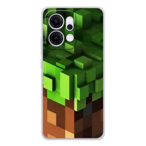 Чохол Майнкрафт на OPPO Reno14 (AlphaPrint) Minecraft (текстура Майнкрафт)