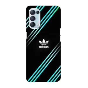 Чохли Адидас для Oppo Reno5 4G (AlphaPrint) (Адідас з полосами)