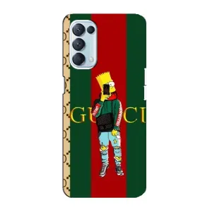 Брендновые Чехлы для Oppo Reno5 4G - (PREMIUMPrint) (Барт ГУЧЧИ)